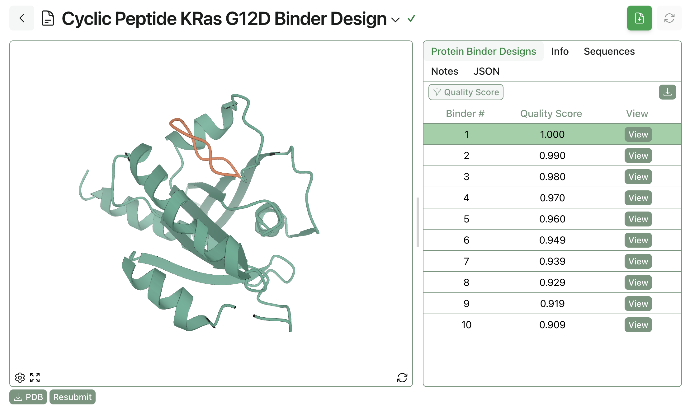 BoltzGen peptide binder result